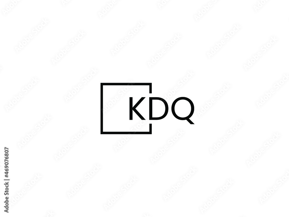 Obraz premium KDQ letter initial logo design vector illustration