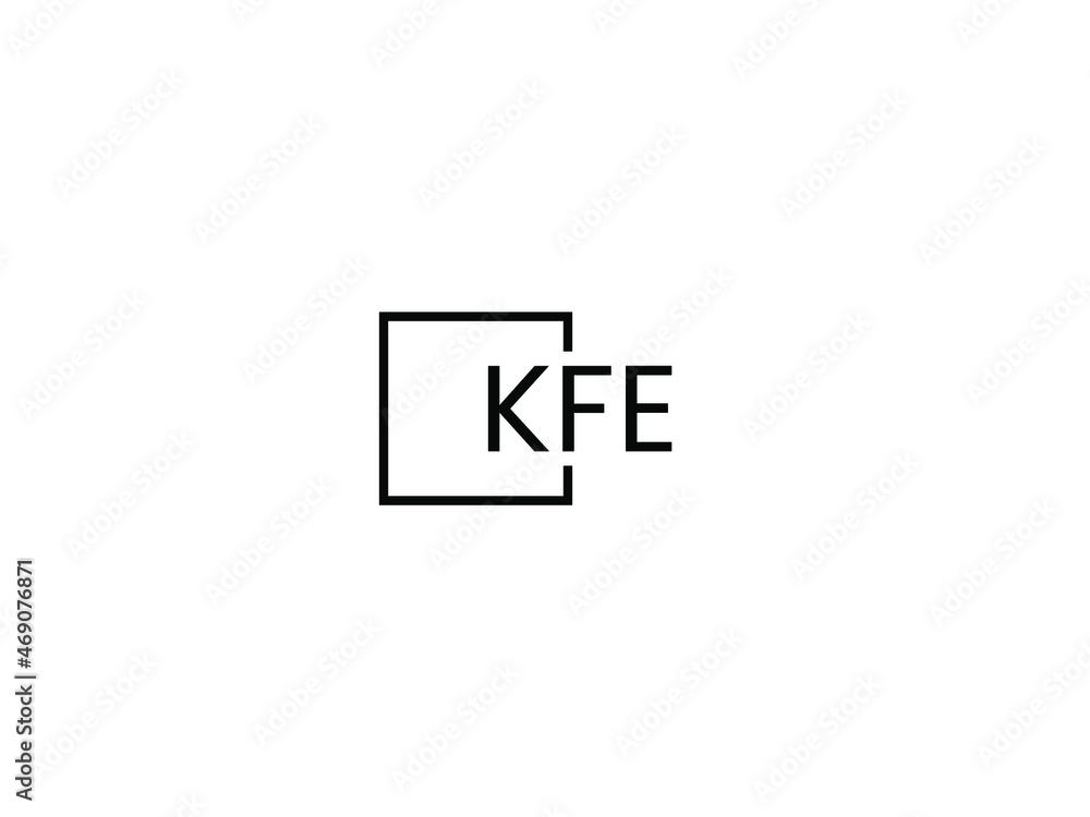 Obraz premium KFE letter initial logo design vector illustration