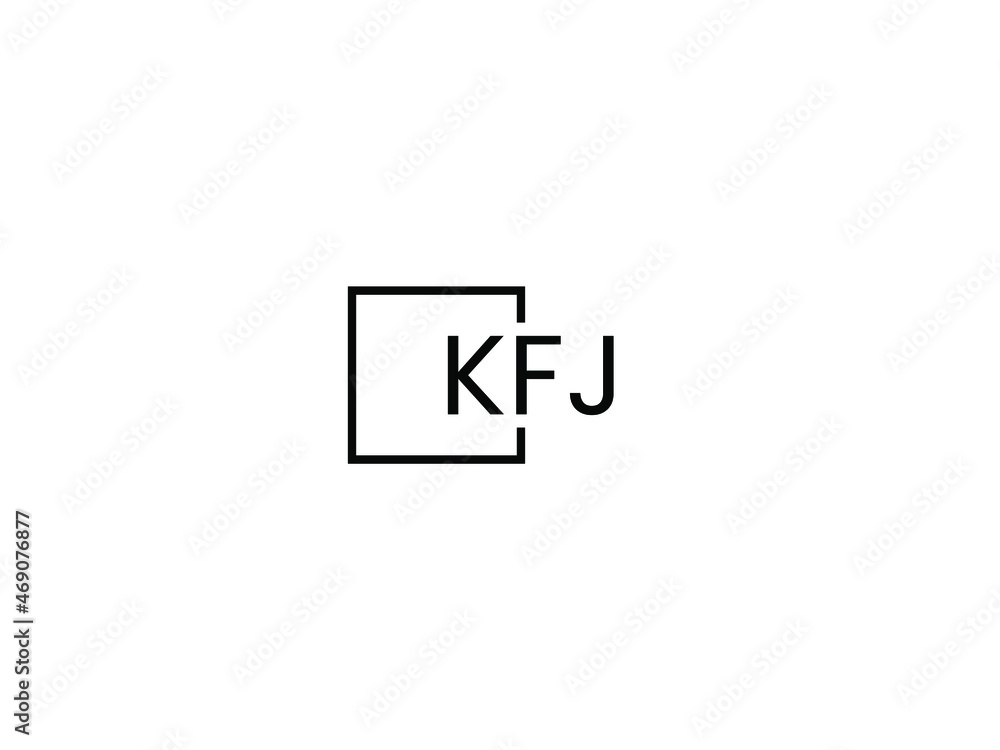 KFJ letter initial logo design vector illustration KFJ letter initial logo design vector illustration