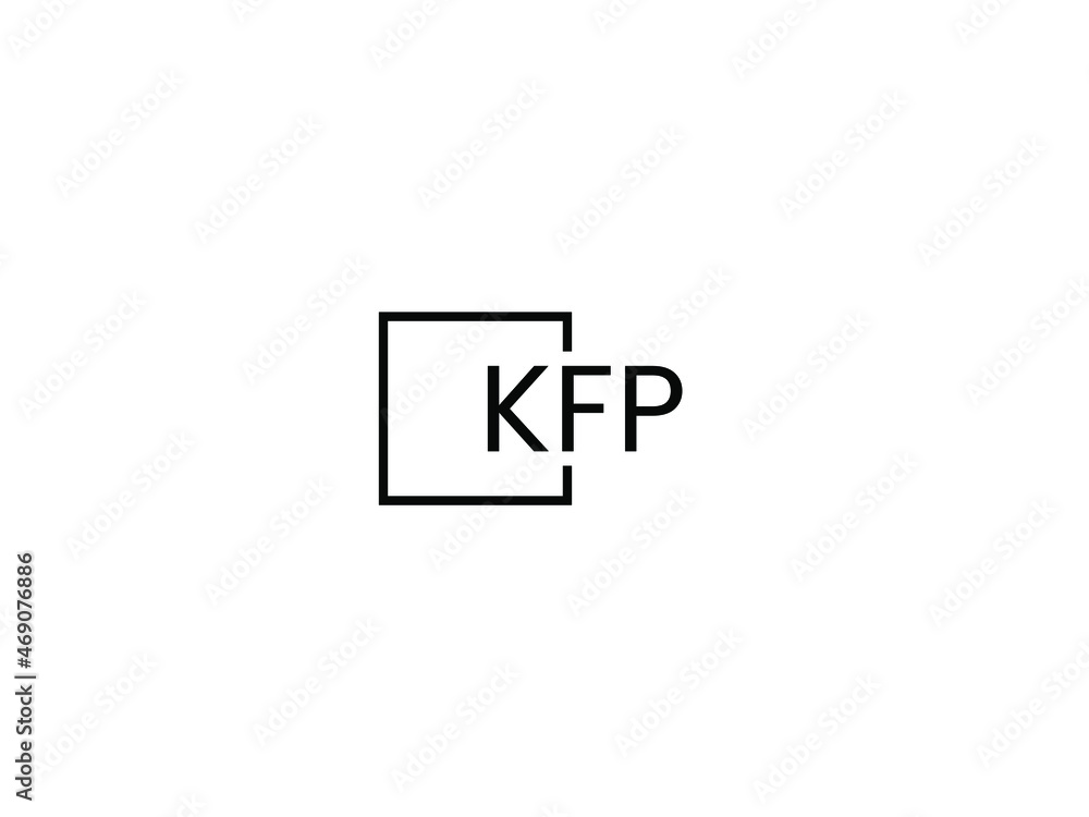 Obraz premium KFP letter initial logo design vector illustration