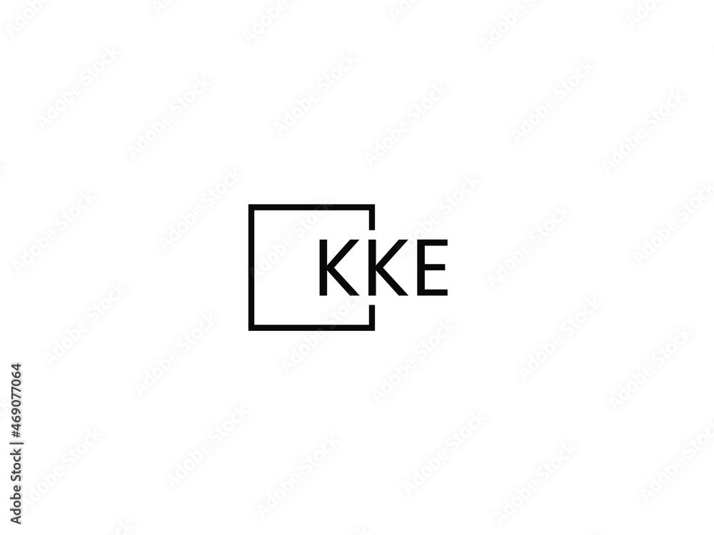 Obraz premium KKE letter initial logo design vector illustration