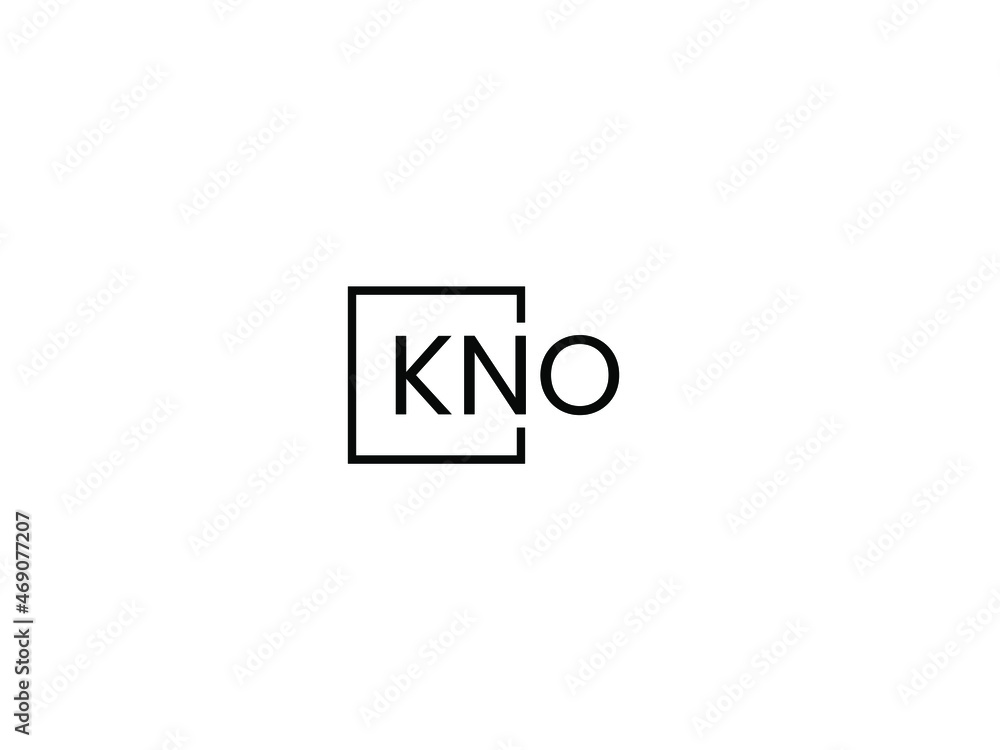KNO letter initial logo design vector illustration - obrazy, fototapety, plakaty 