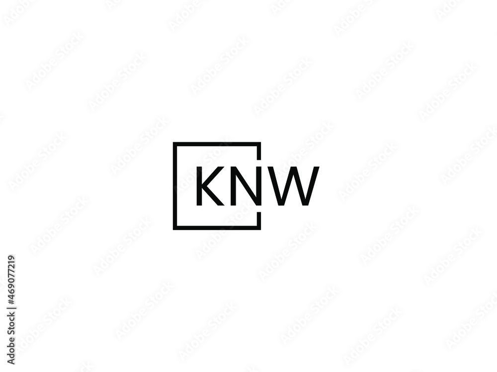 KNW letter initial logo design vector illustration KNW letter initial logo design vector illustration