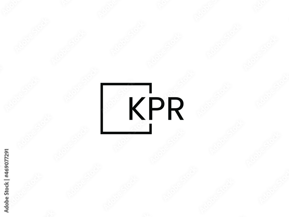 Obraz premium KPR letter initial logo design vector illustration
