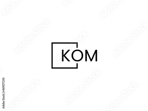 KOM letter initial logo design vector illustration