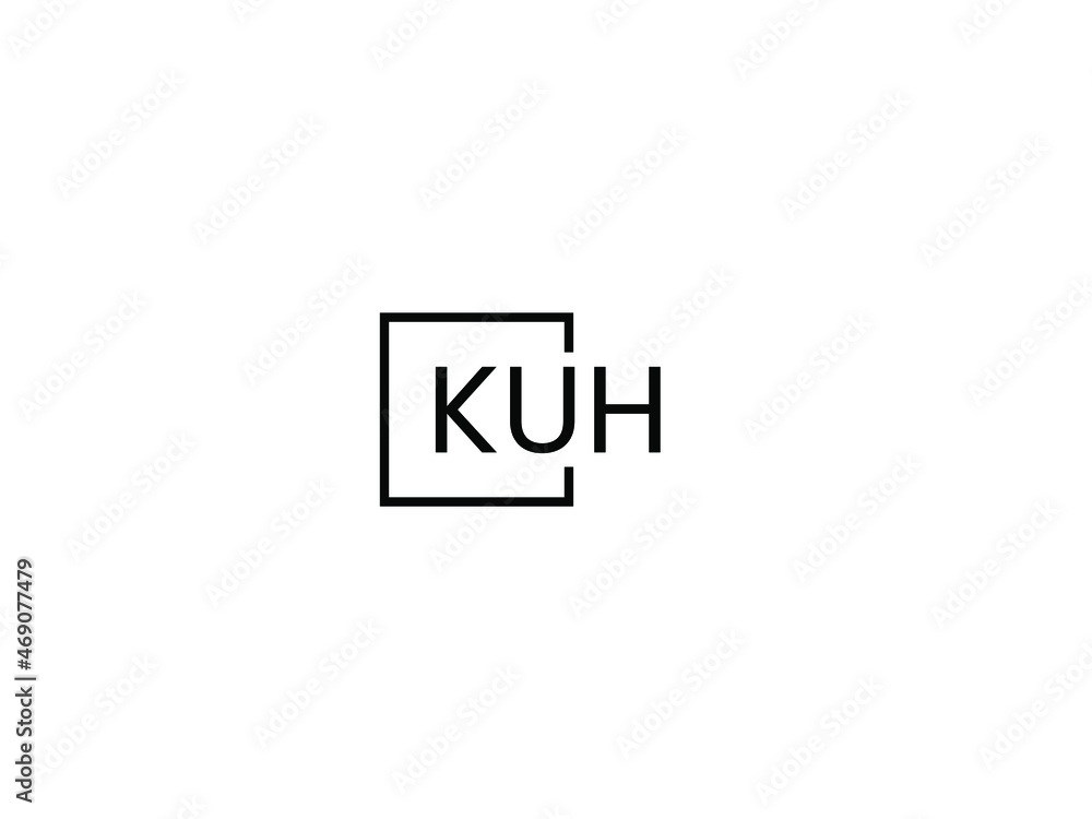 Obraz premium KUH letter initial logo design vector illustration