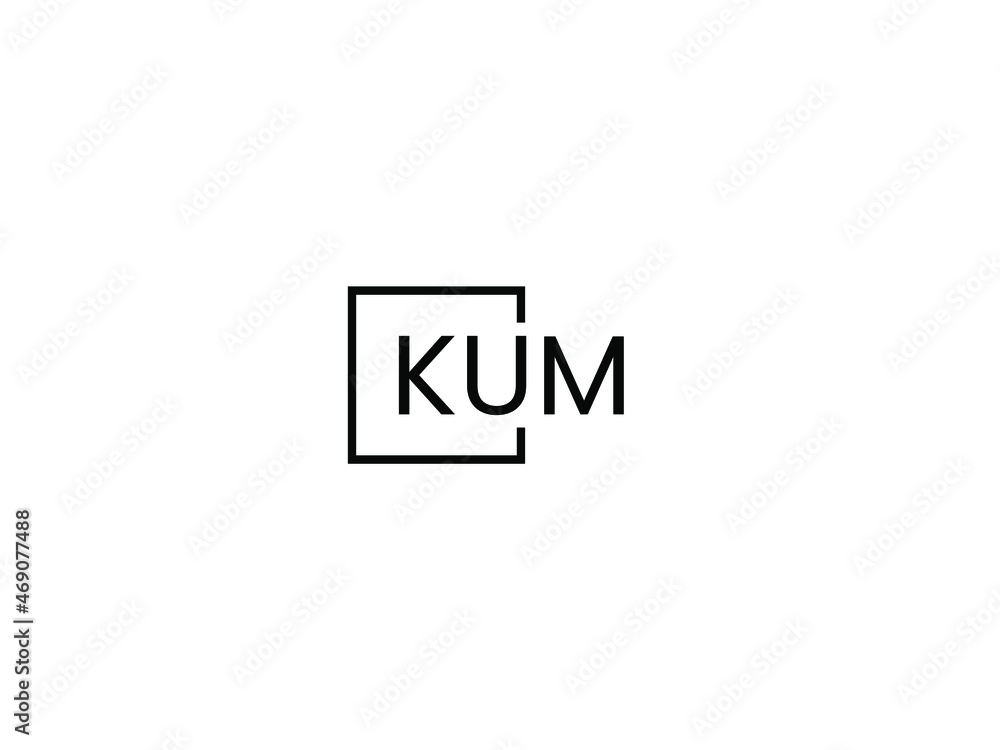 Obraz premium KUM letter initial logo design vector illustration