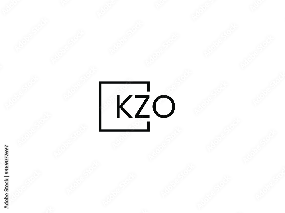 Fototapeta premium KZO letter initial logo design vector illustration