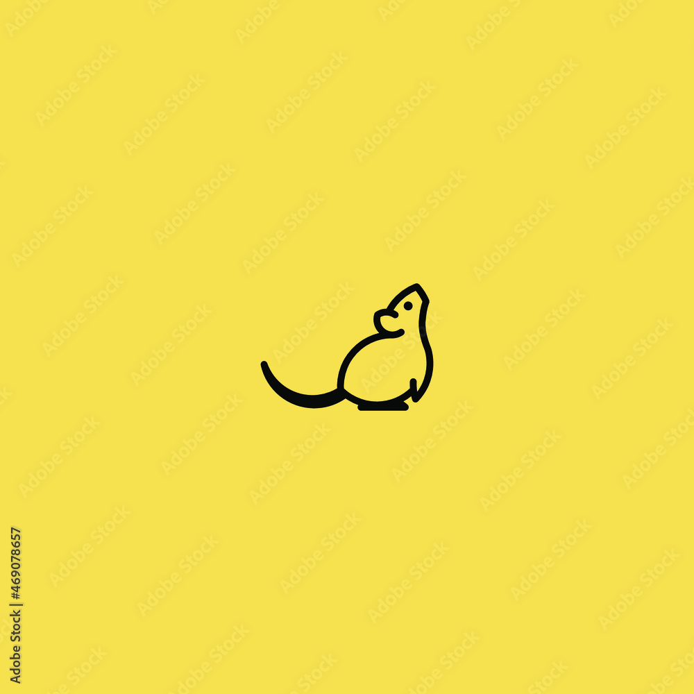 Rat Line Art. Simple Minimalist Logo Design Inspiration. Vector Illustration. Rat Line Art. Simple Minimalist Logo Design Inspiration. Vector Illustration.