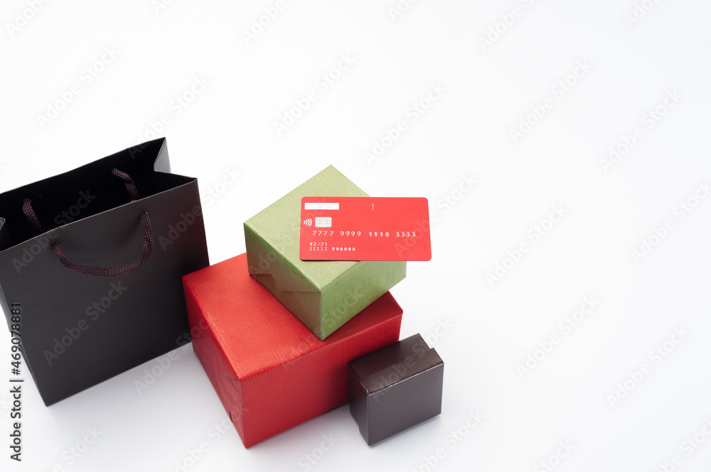 gift boxes and packages in packaging on a white background gift boxes and packages in packaging on a white background