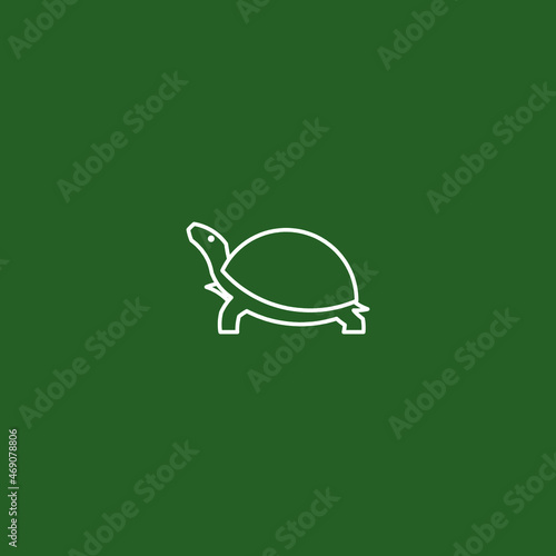 Turtle Line Art. Simple Minimalist Logo Design Inspiration. Vector Illustration.