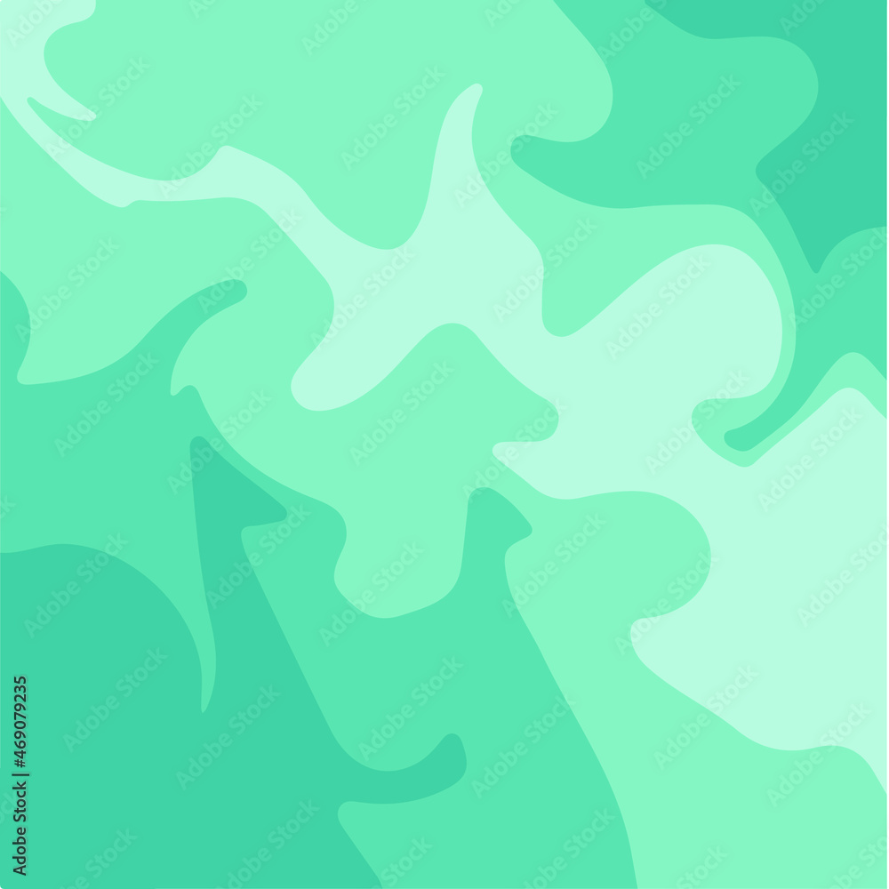 Green Liquid Marble Texture. Ink Painting Abstract Background Pattern. Vector Illustrations.