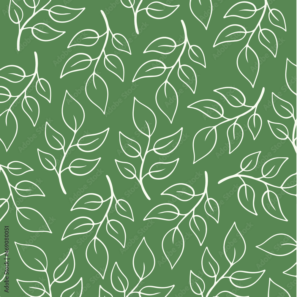 Tropical Leaf Pattern Background. Social Media Post. Botanical Vector Illustration.