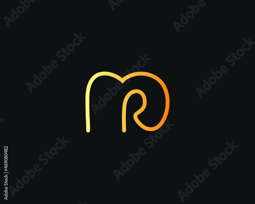 MR Logo Letter Design Template Element 