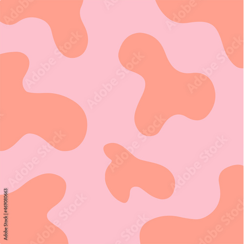 Colorful Cow Pattern Background. Ornament Design. Vector Illustration.