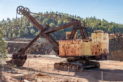 Old and rusty mine excavator