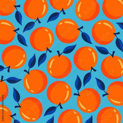 Orange Lemon Lime Pattern Background. Social Media Post. Fruit Vector Illustration.