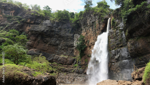 Very beautiful waterfall scenery in Indonesia  West Java.