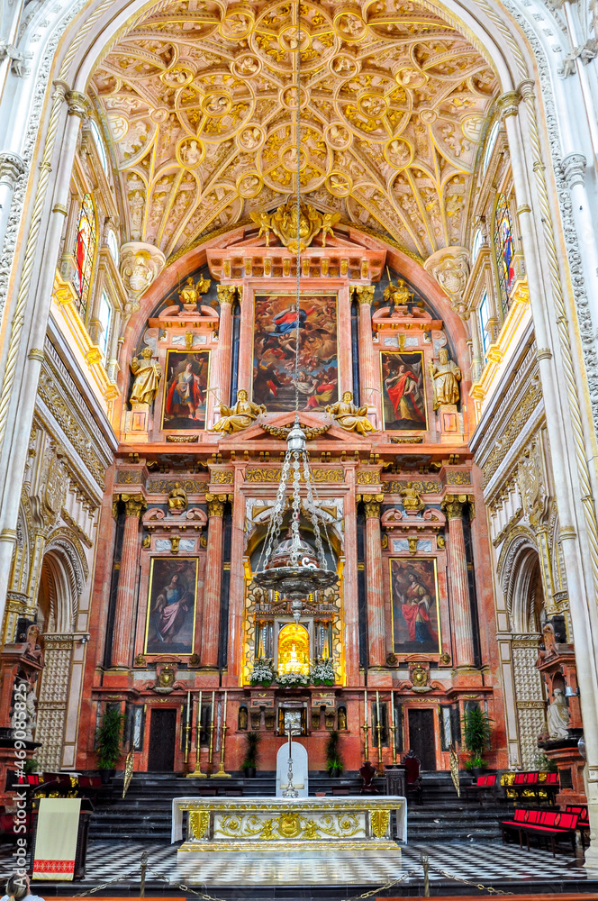 Obraz premium Interiors of Mezquita (Great Mosque of Cordoba) in Andalusia, Spain