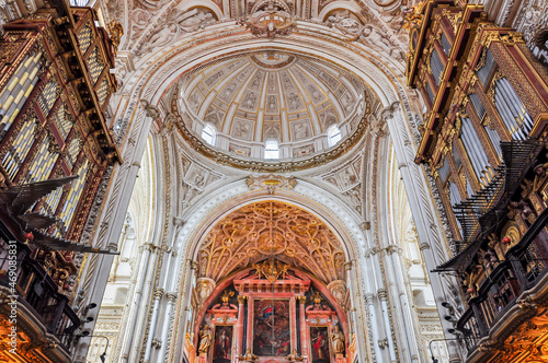 Interiors of Mezquita (Great Mosque of Cordoba) in Andalusia, Spain