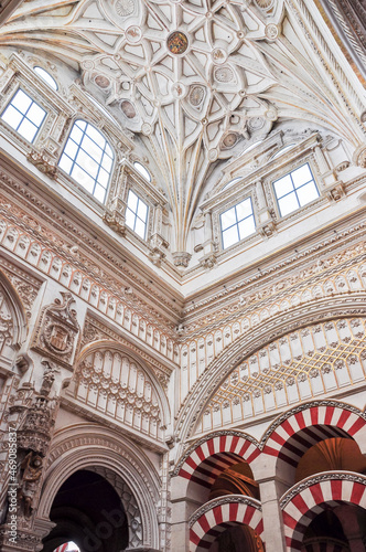 Interiors of Mezquita (Great Mosque of Cordoba) in Andalusia, Spain © Mistervlad