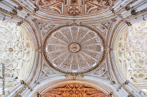 Interiors of Mezquita (Great Mosque of Cordoba) in Andalusia, Spain photo