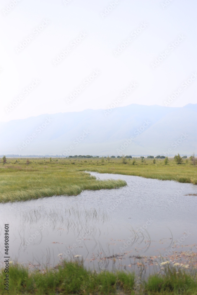 landscape with lake