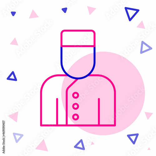 Line Concierge icon isolated on white background. Colorful outline concept. Vector
