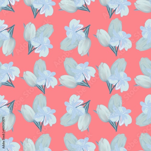 Wallpaper Mural seamless pattern with a bouquet of flowers Torontodigital.ca