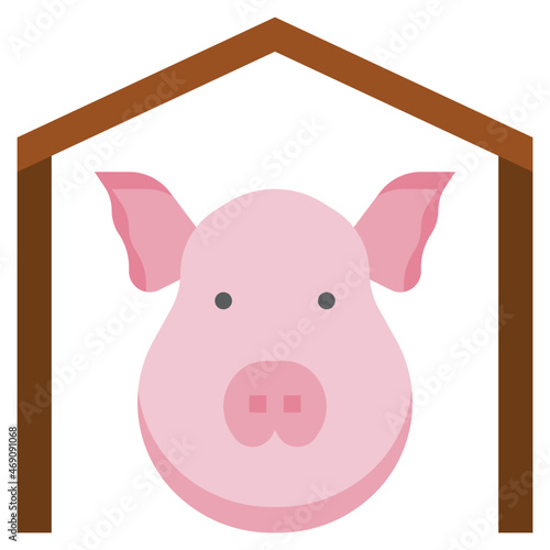 FACTORY FARM flat icon