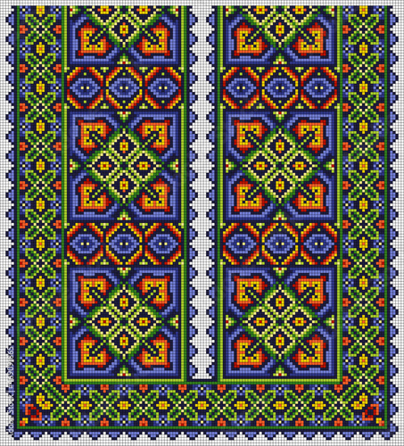 Vector abstract decorative pixel art illustration.
