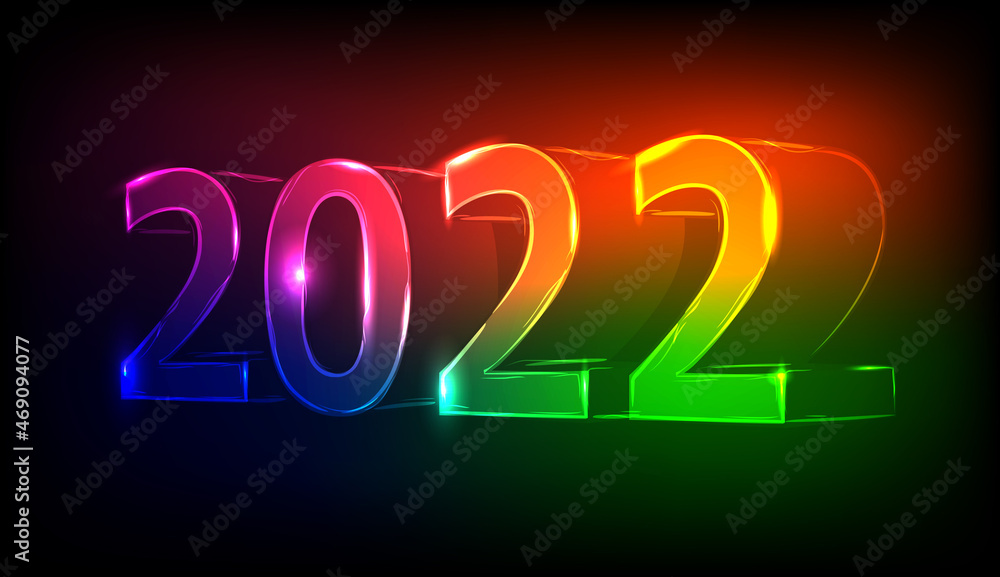 New Year 2022 Neon Tiger. Vector illustration New Year 2022 Neon Tiger. Vector illustration