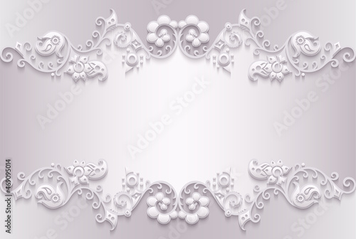 Vector abstract decorative ethnic ornamental illustration.