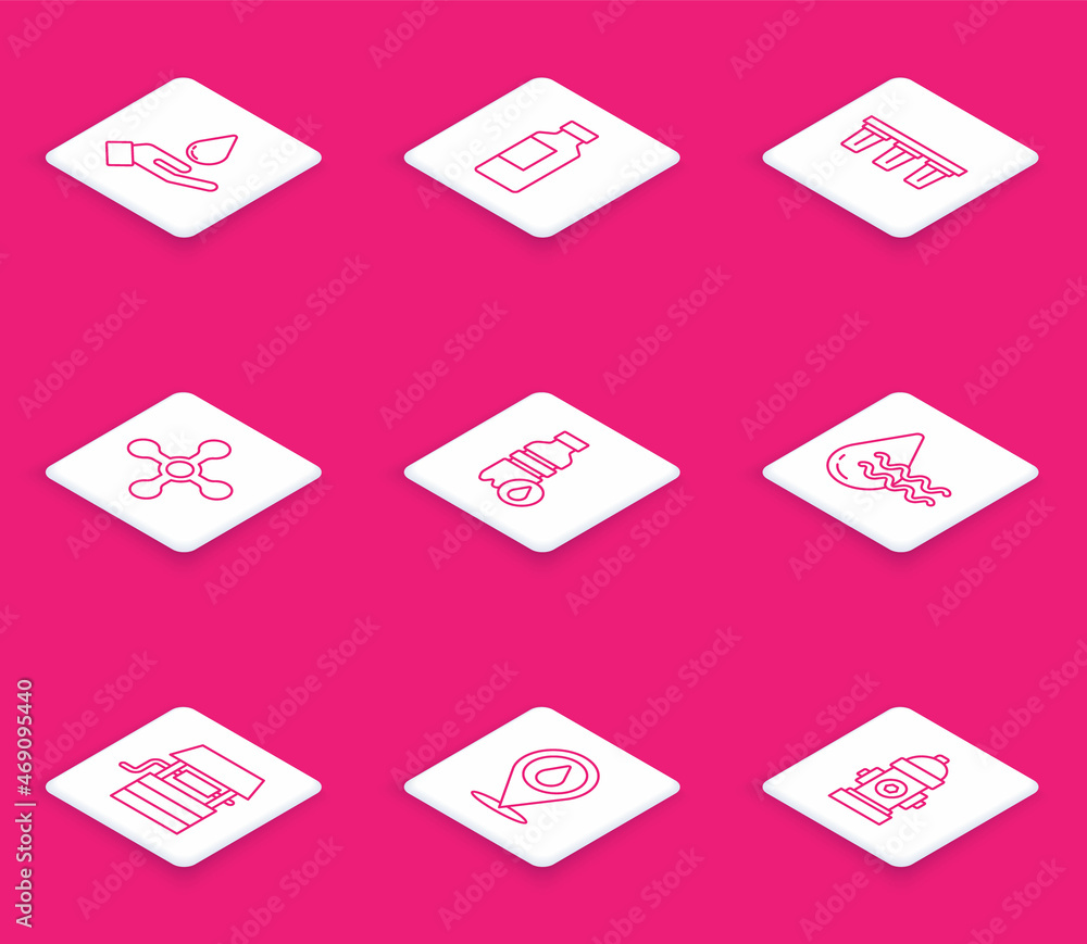 Set line Washing hands with soap, Bottle of water, Water filter, tap, Recycle clean aqua, Well bucket and drop location icon. Vector Set line Washing hands with soap, Bottle of water, Water filter, tap, Recycle clean aqua, Well bucket and drop location icon. Vector
