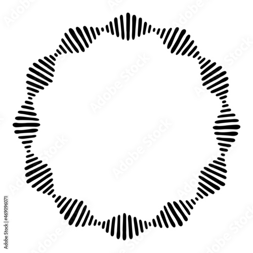 Abstract round meander, cir...