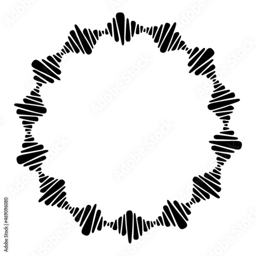 Abstract round meander, cir...