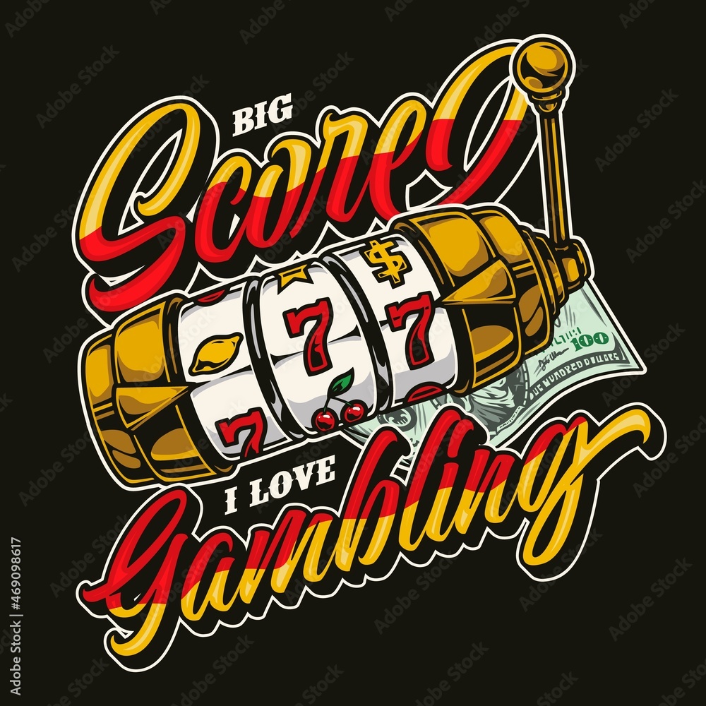 Casino and gambling colorful vintage badge