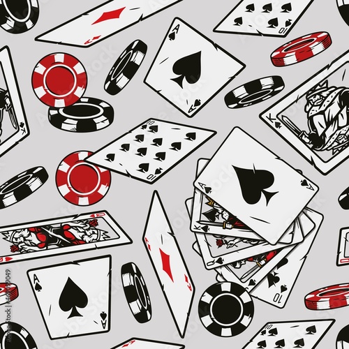 Casino vintage seamless pattern