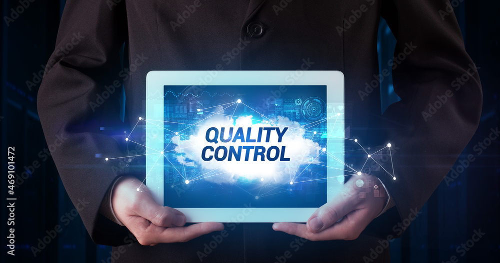 Person holding tablet, technology concept Person holding tablet, technology concept