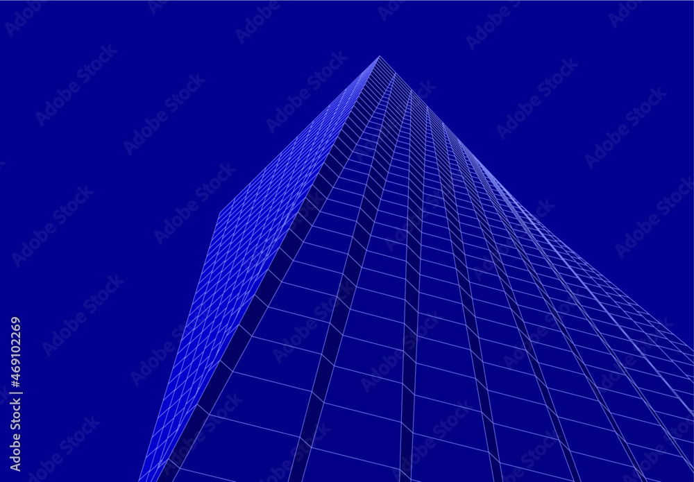 Modern architecture digital 3d illustration Modern architecture digital 3d illustration