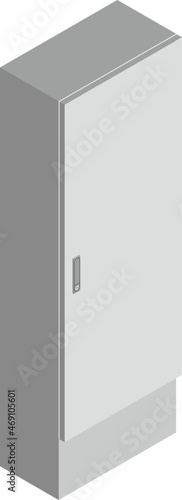 配電盤、ロッカーのイラスト(アイソメトリック)