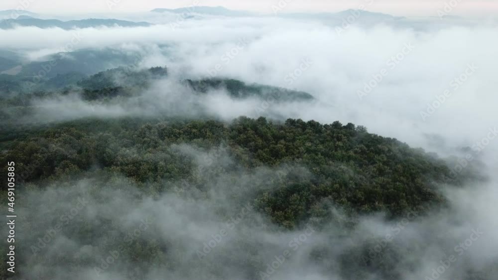 Beautiful view of mountains covered with the mist during winter season in Northern region of Thailand. Beautiful view of mountains covered with the mist during winter season in Northern region of Thailand.