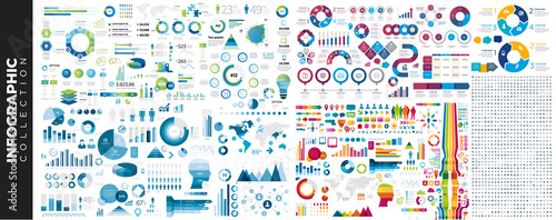 Tableau sur toile Full pack infograpic collection