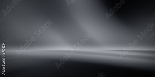 perspective floor backdrop black room studio with gray gradient spotlight backdr Fototapet
