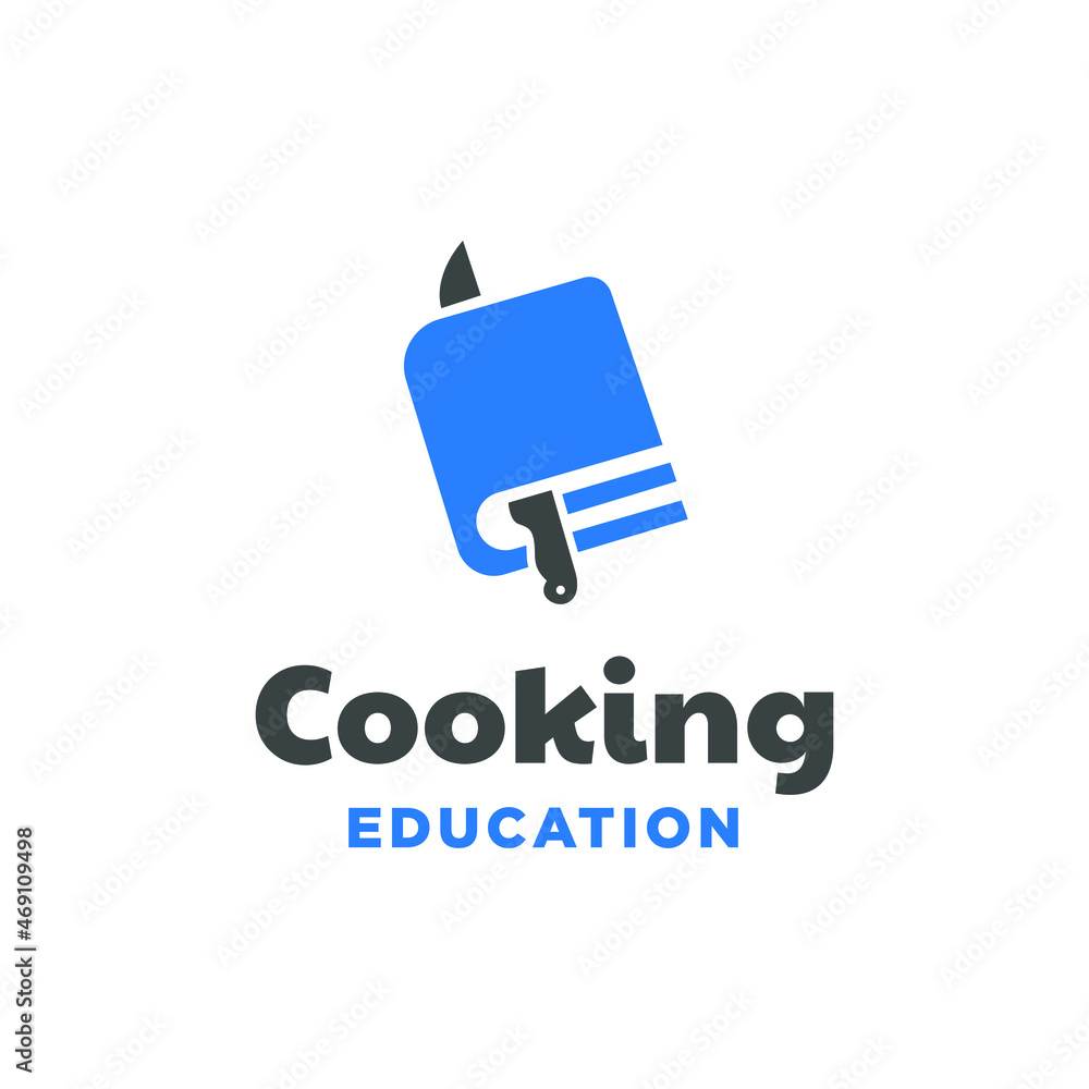 knife and book for chef cooking education