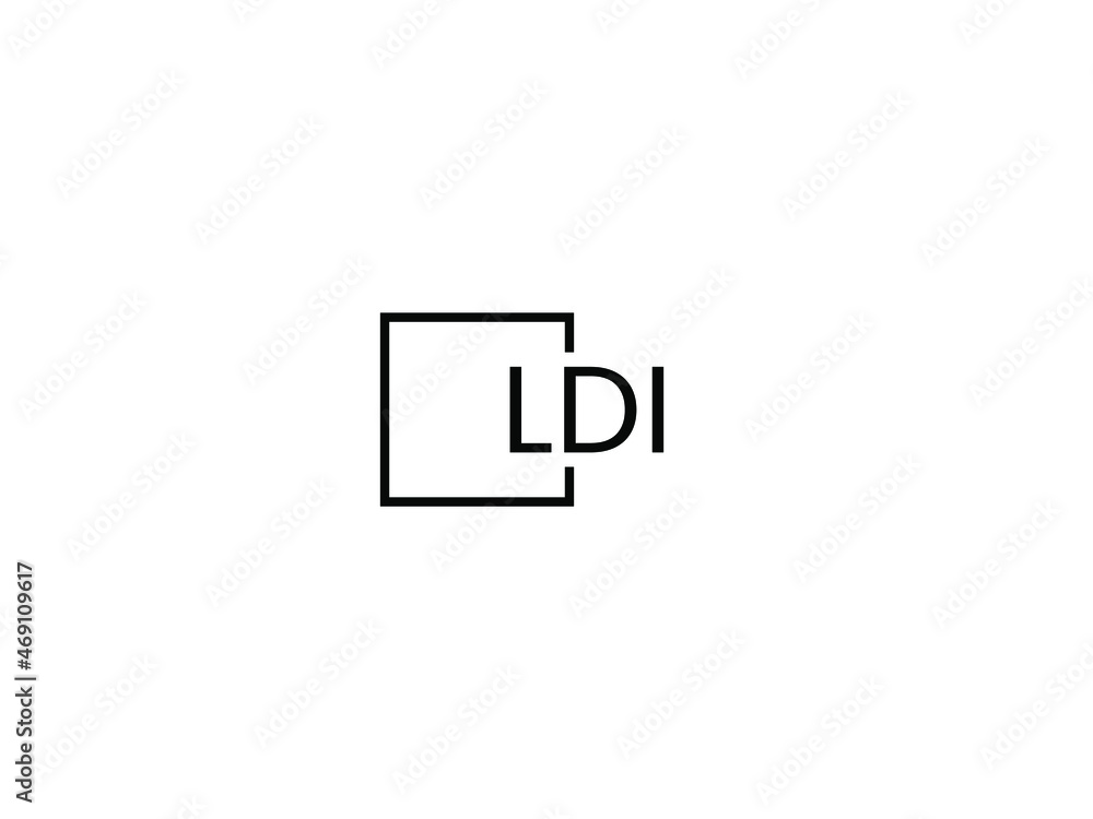 Fototapeta premium LDI letter initial logo design vector illustration