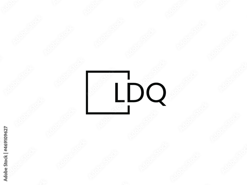 Obraz premium LDQ letter initial logo design vector illustration