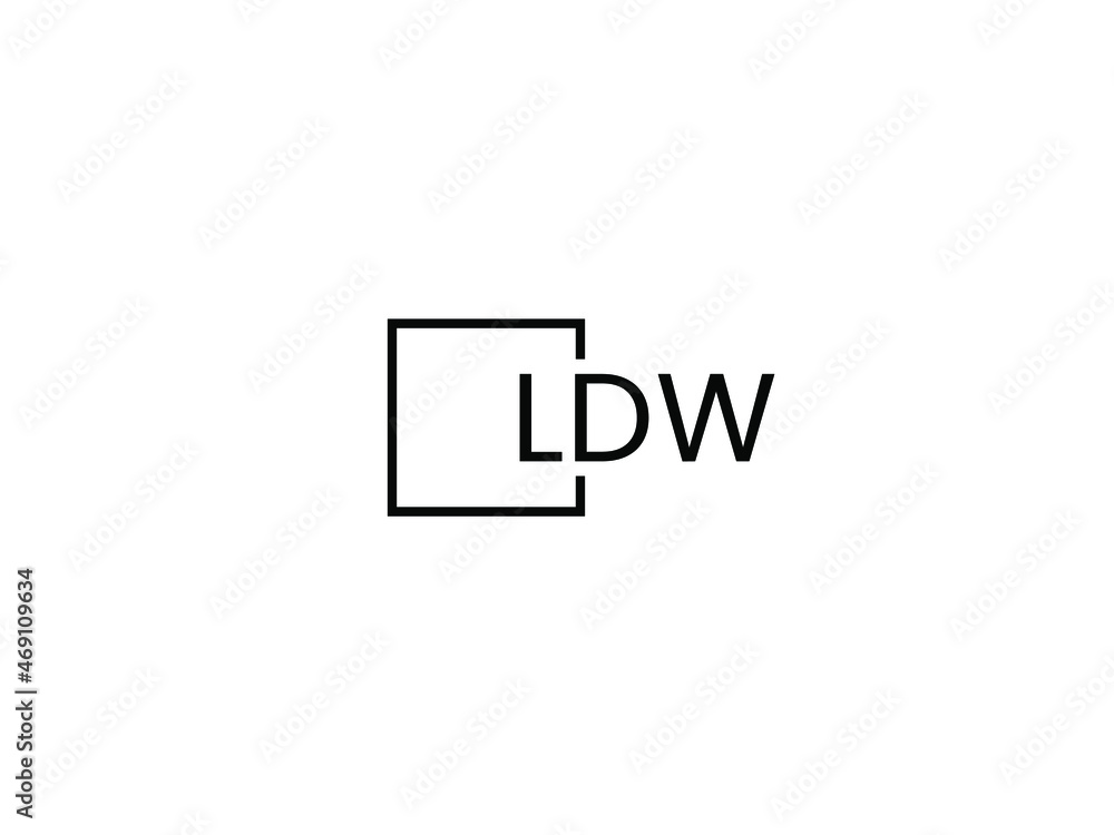 LDW letter initial logo design vector illustration LDW letter initial logo design vector illustration