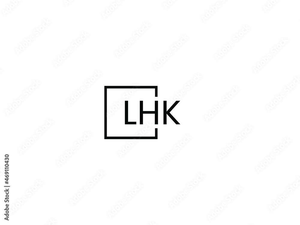 LHK letter initial logo design vector illustration