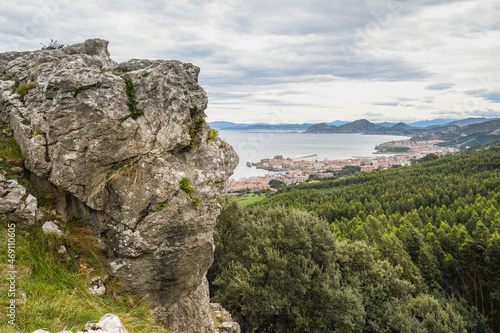 Panoramic view of Castro Urdiales from the castle of San Antón in Allendelagua
